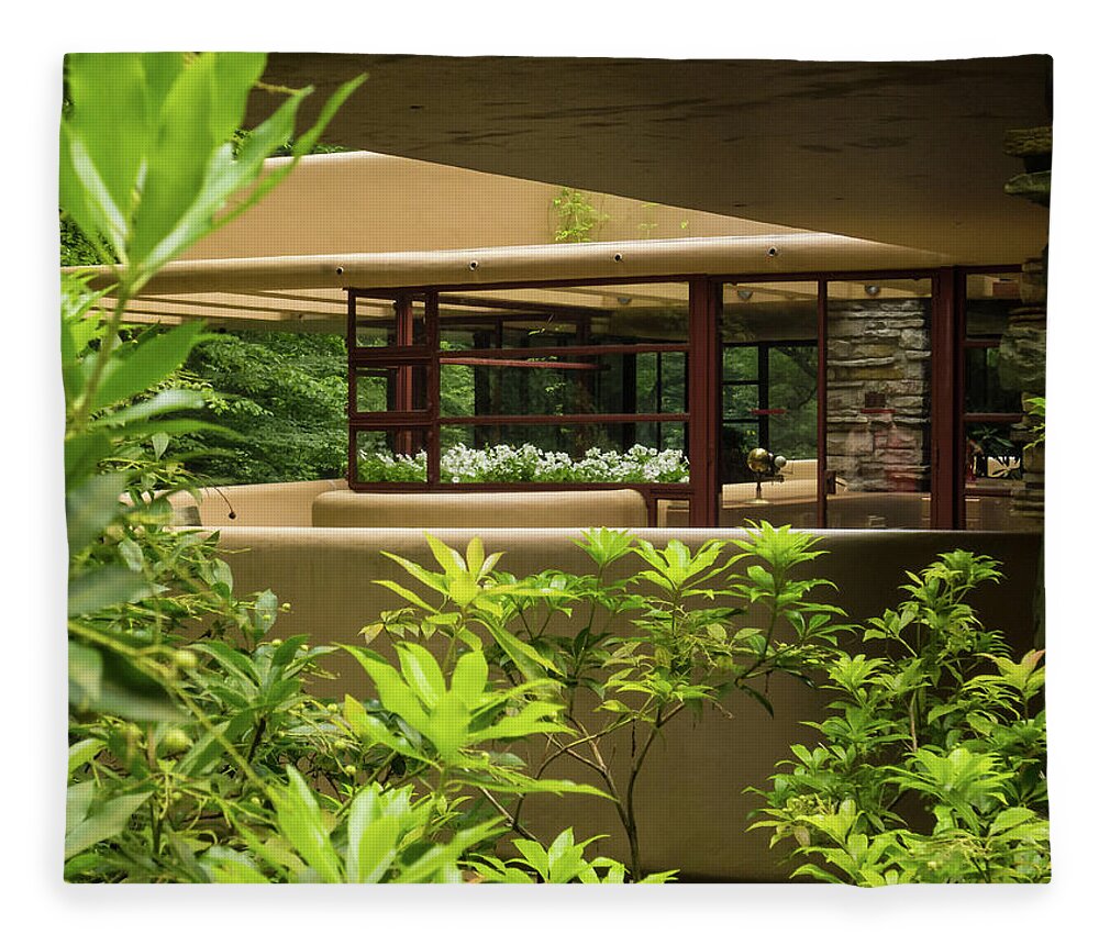 2-events/trips Fleece Blanket featuring the photograph The Living Areas View at Falling Waters by Louis Dallara