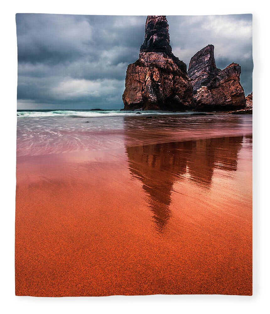 Portugal Fleece Blanket featuring the photograph The Needle by Evgeni Dinev