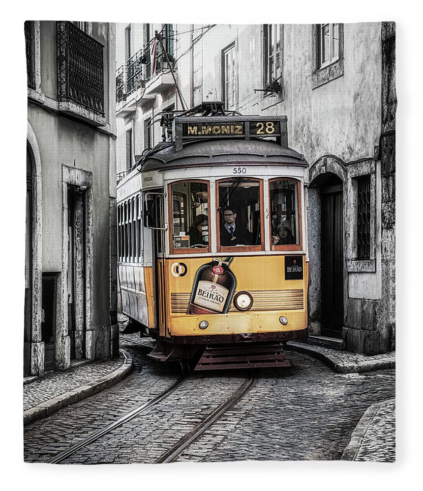 Tram Fleece Blanket featuring the photograph The Number 28 by Micah Offman