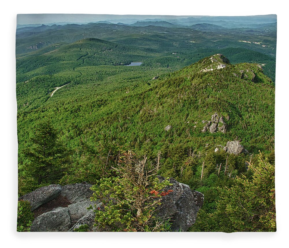 Blue Ridge Mountains Fleece Blanket featuring the photograph The Peak by Melissa Southern
