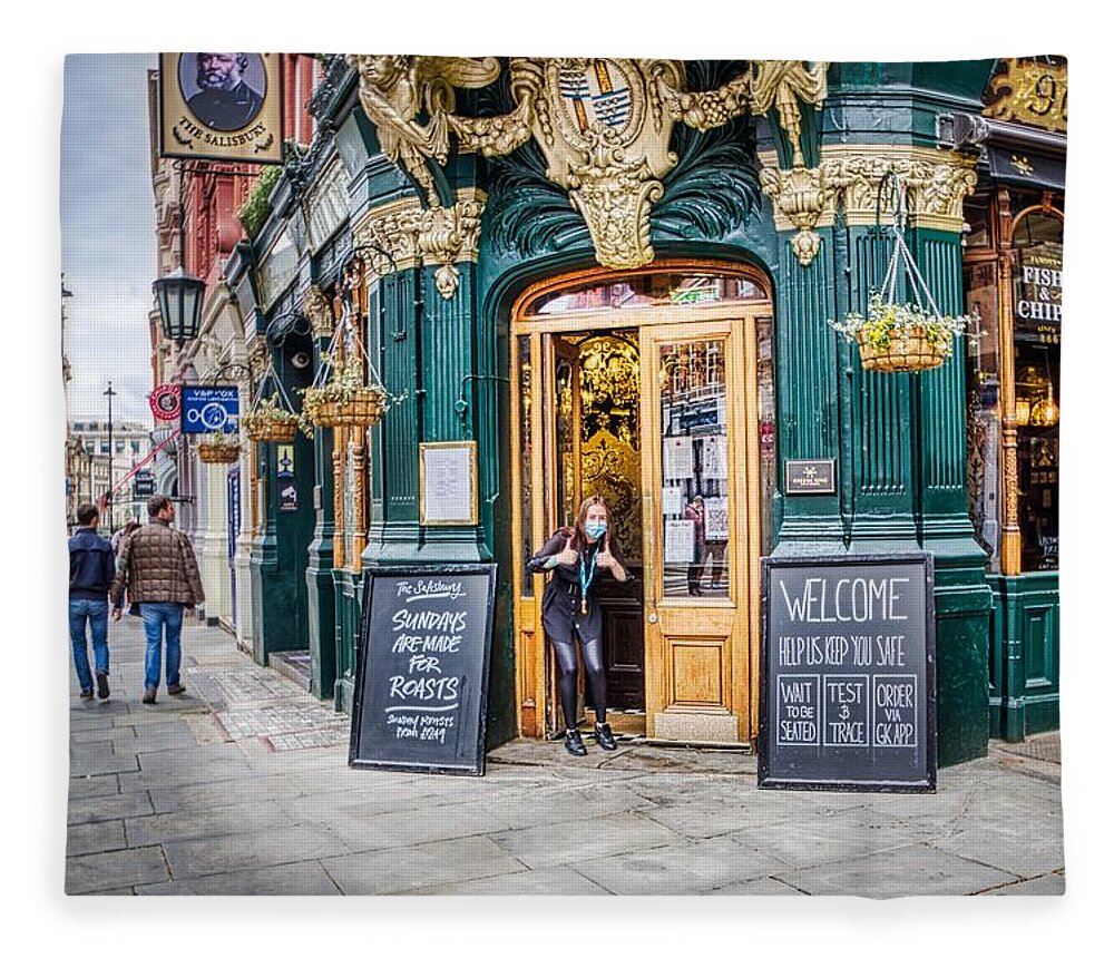The Salisbury Pub Fleece Blanket featuring the photograph The Salisbury Pub by Raymond Hill