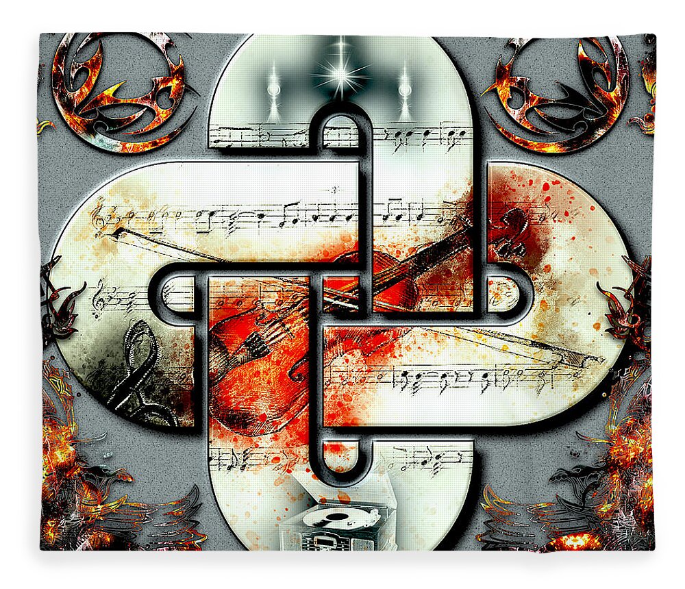 Stradivarius Fleece Blanket featuring the digital art The Stradivarius by Michael Damiani