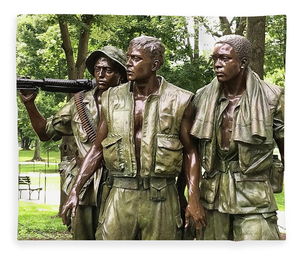 Three Fleece Blanket featuring the photograph The Three Soldiers by Lee Darnell