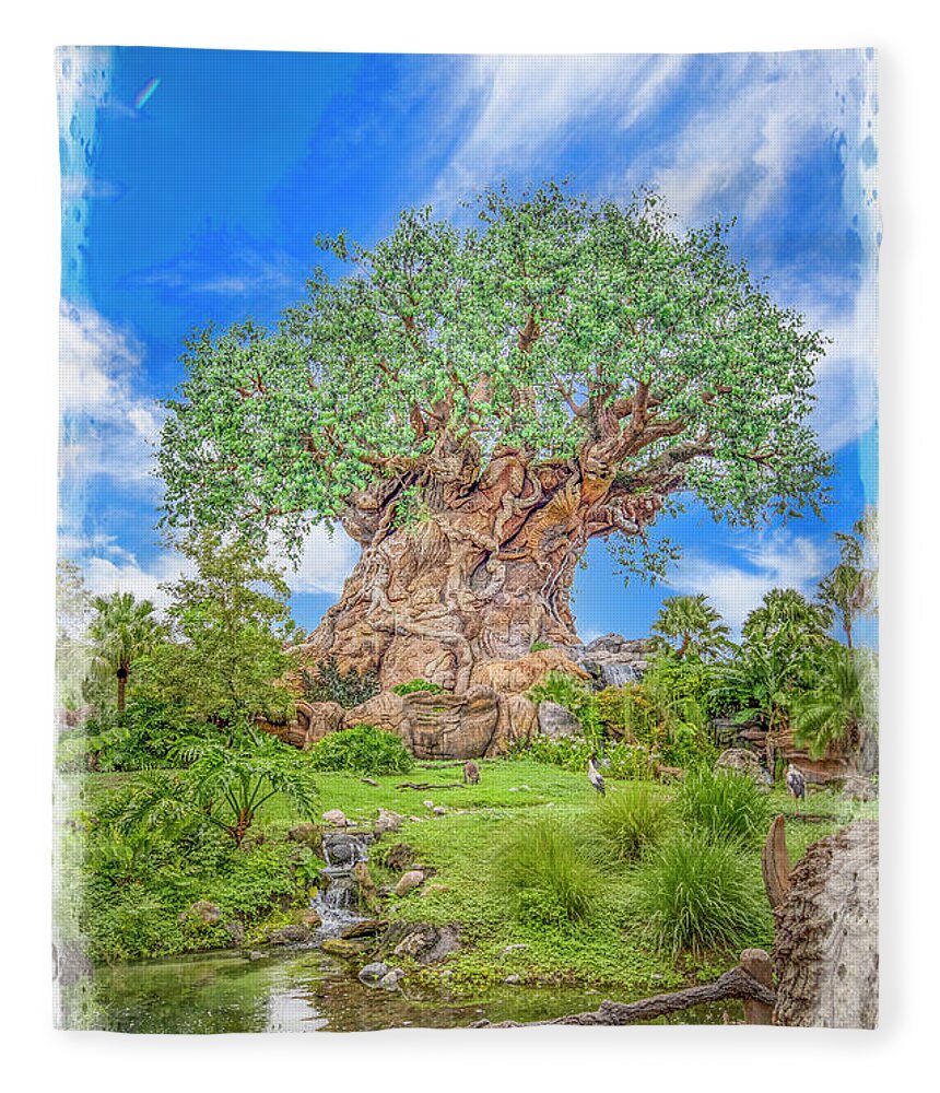 Tree Of Life Fleece Blanket featuring the photograph The Tree by Mark Andrew Thomas