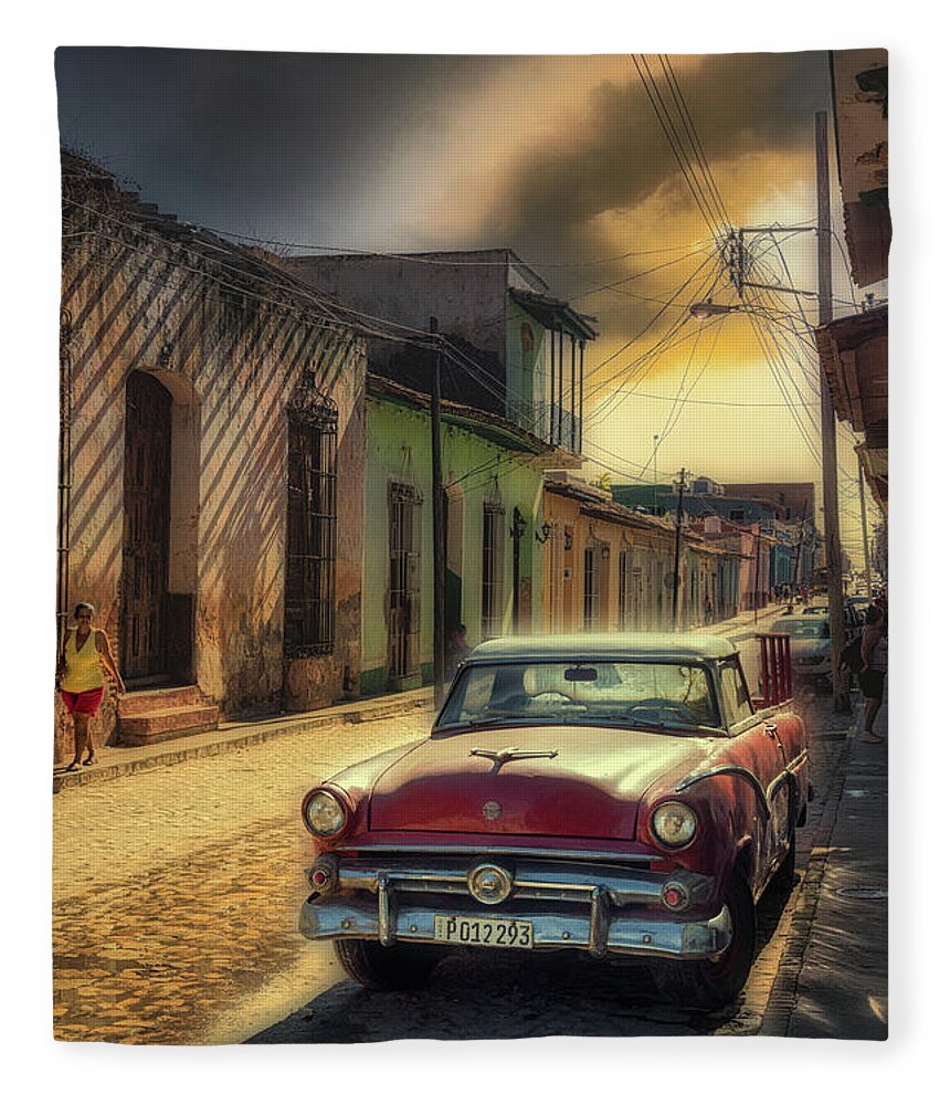 Sleepy Fleece Blanket featuring the photograph The Trinidad atmosphere by Micah Offman