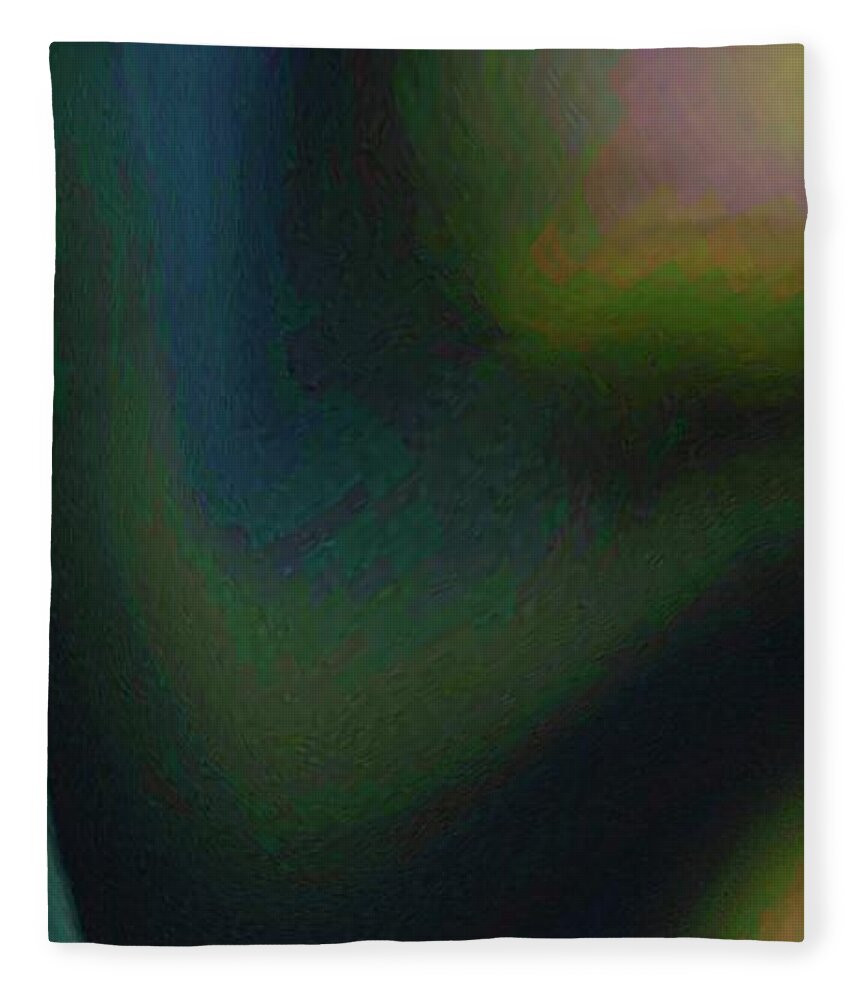 Translucent Fleece Blanket featuring the digital art The watcher by Glenn Hernandez