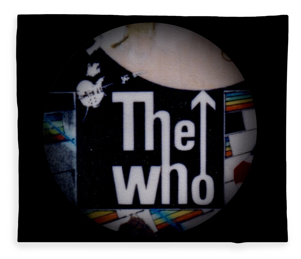 The Who Fleece Blanket featuring the drawing The Who - 1960s Poster - detail by Sean Connolly