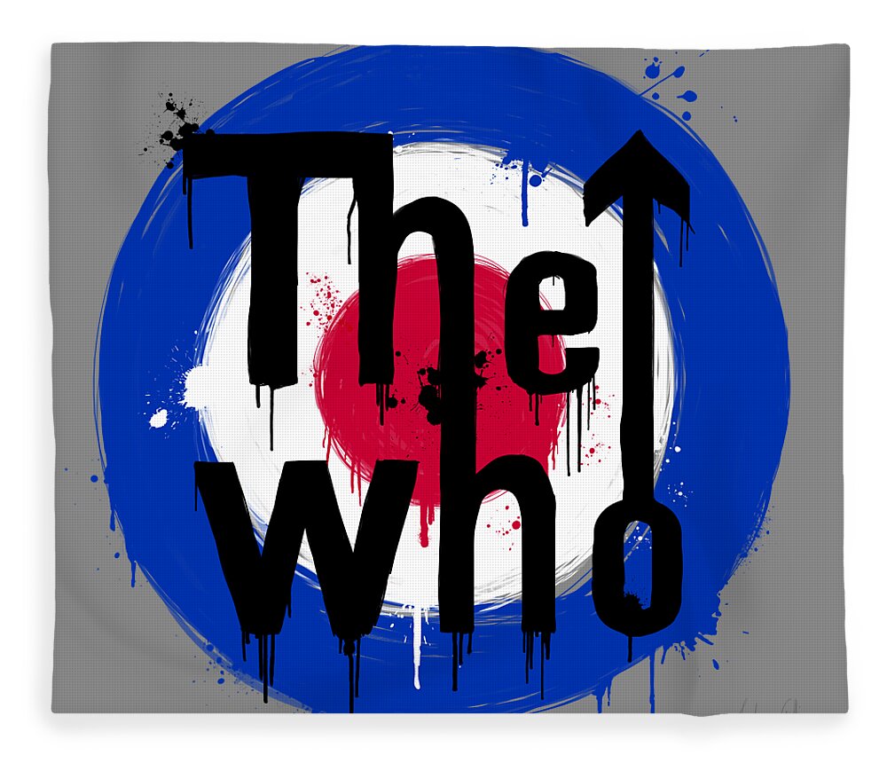 Thewho Fleece Blanket featuring the digital art The Who png by Andrea Gatti
