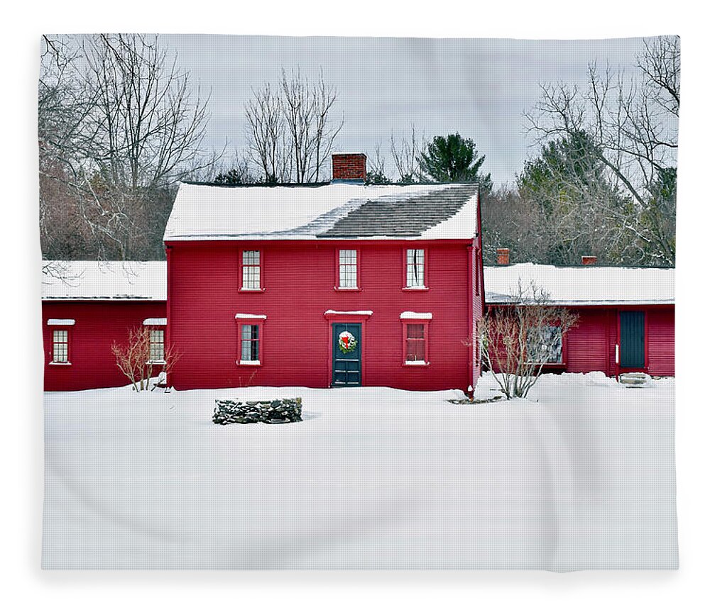Willard Fleece Blanket featuring the photograph The Willard House by Monika Salvan