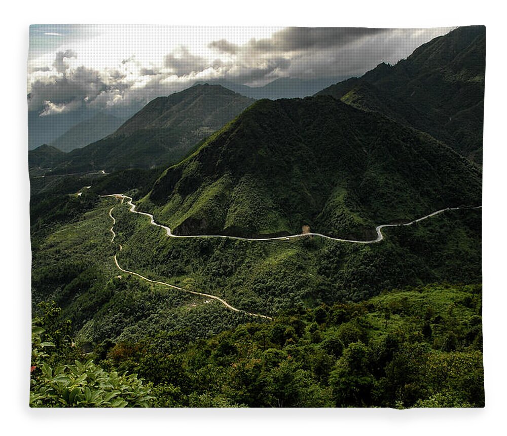 Vietnam Fleece Blanket featuring the photograph Things To Come - High Mountain Pass, Northern Vietnam by Earth And Spirit