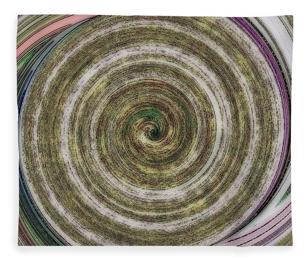 Swirl Fleece Blanket featuring the digital art Thorough Inquiry by Andy Rhodes