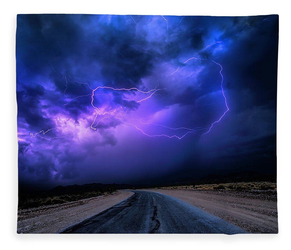 2021 Fleece Blanket featuring the photograph Thunder Storm in the Desert 1 by James Sage