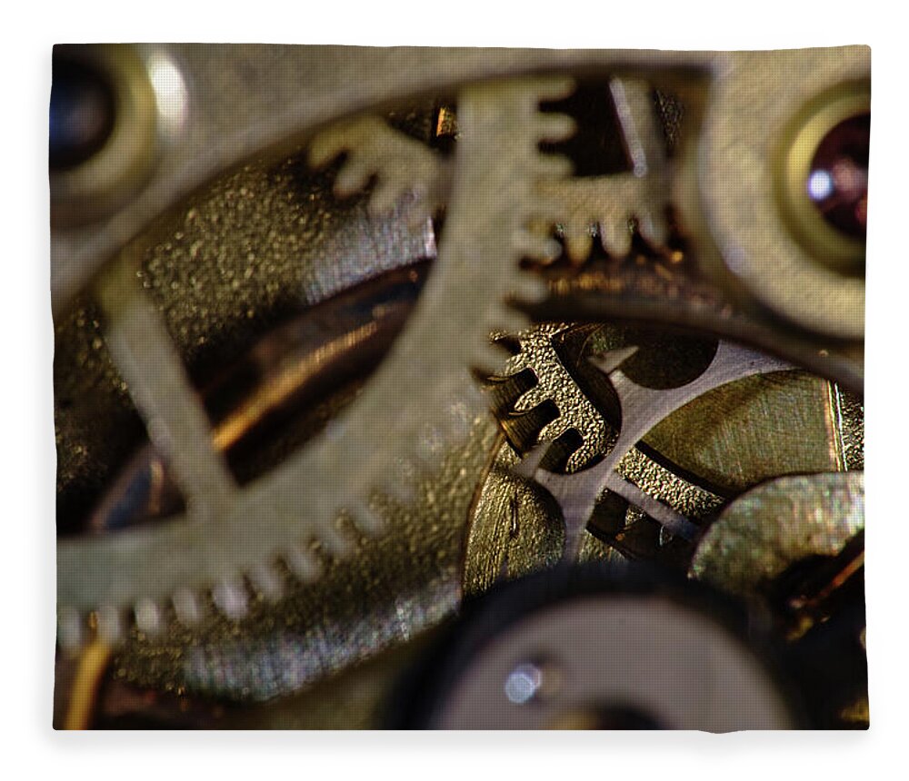 Steampunk Fleece Blanket featuring the photograph Tic Tac Wheels by Angelo DeVal