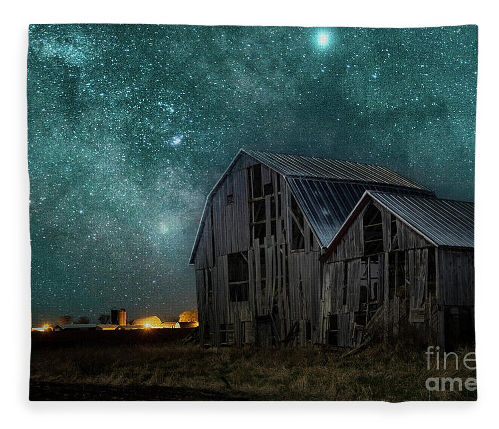 Barn Fleece Blanket featuring the photograph Time takes everything 1 by Eric Curtin