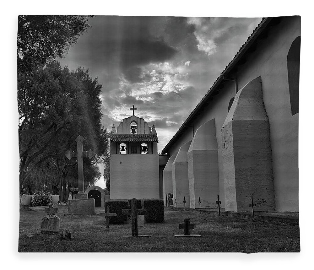 Santa Inez Mission Fleece Blanket featuring the photograph Times Past by Daniel Hayes