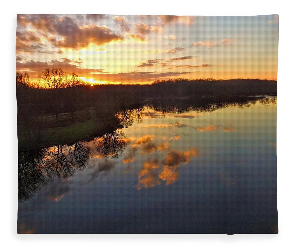  Fleece Blanket featuring the photograph Tinkers Creek Park by Brad Nellis