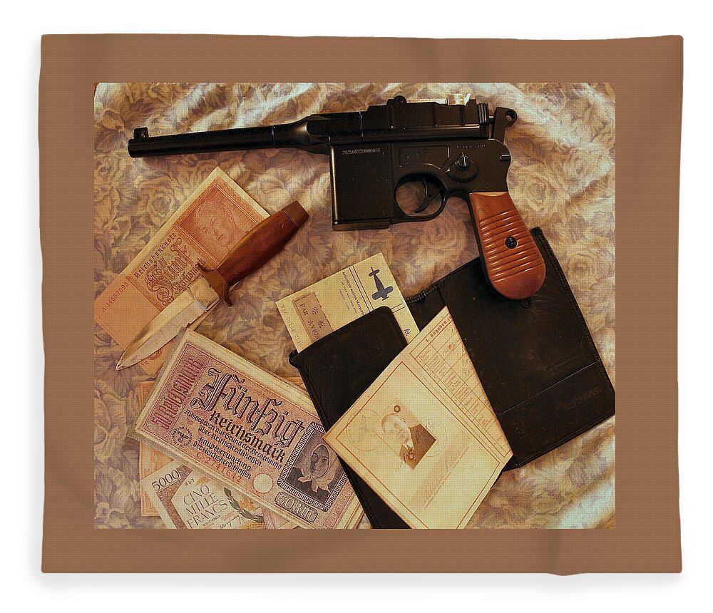 Spy Fleece Blanket featuring the photograph Tools of the Espionage Trade - 1 by Lin Grosvenor