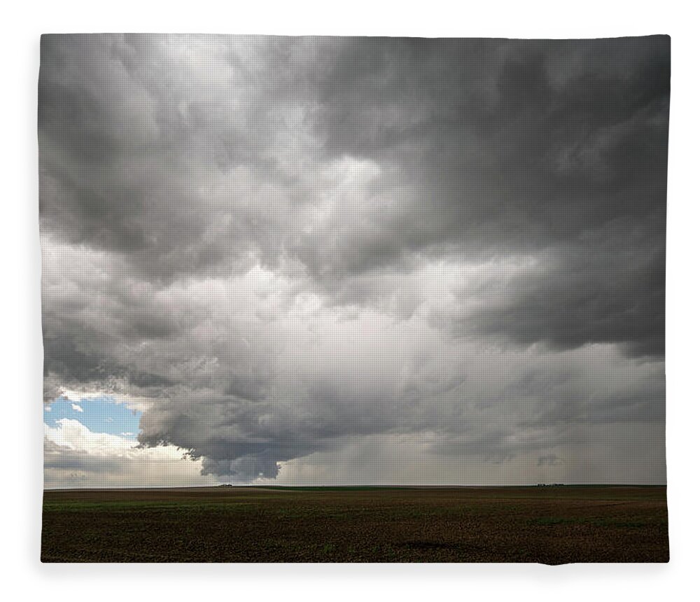 Storm Fleece Blanket featuring the photograph Tornado Warned Storm by Wesley Aston
