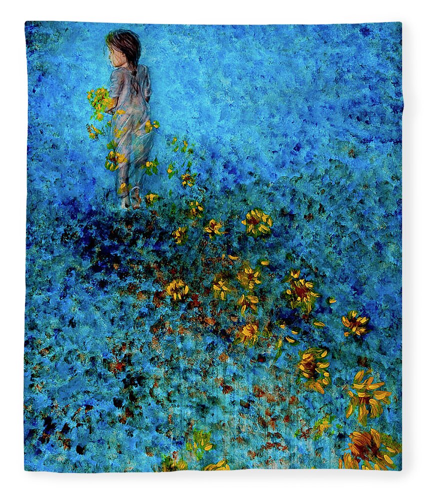 Child Fleece Blanket featuring the painting Traces II by Nik Helbig
