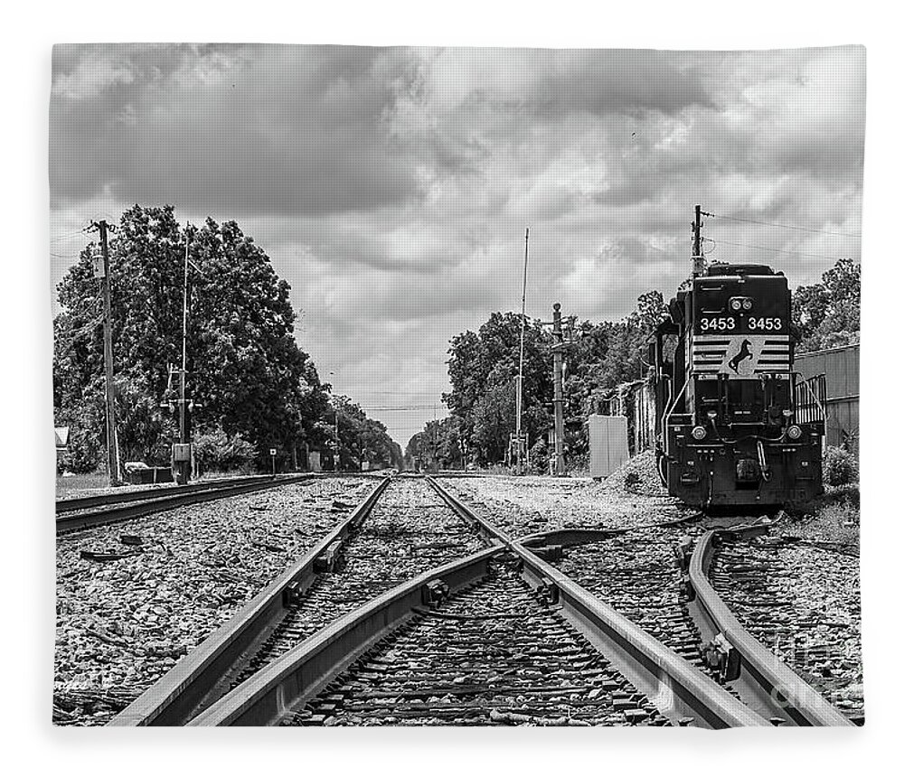Railroads Fleece Blanket featuring the photograph Tracks by DB Hayes