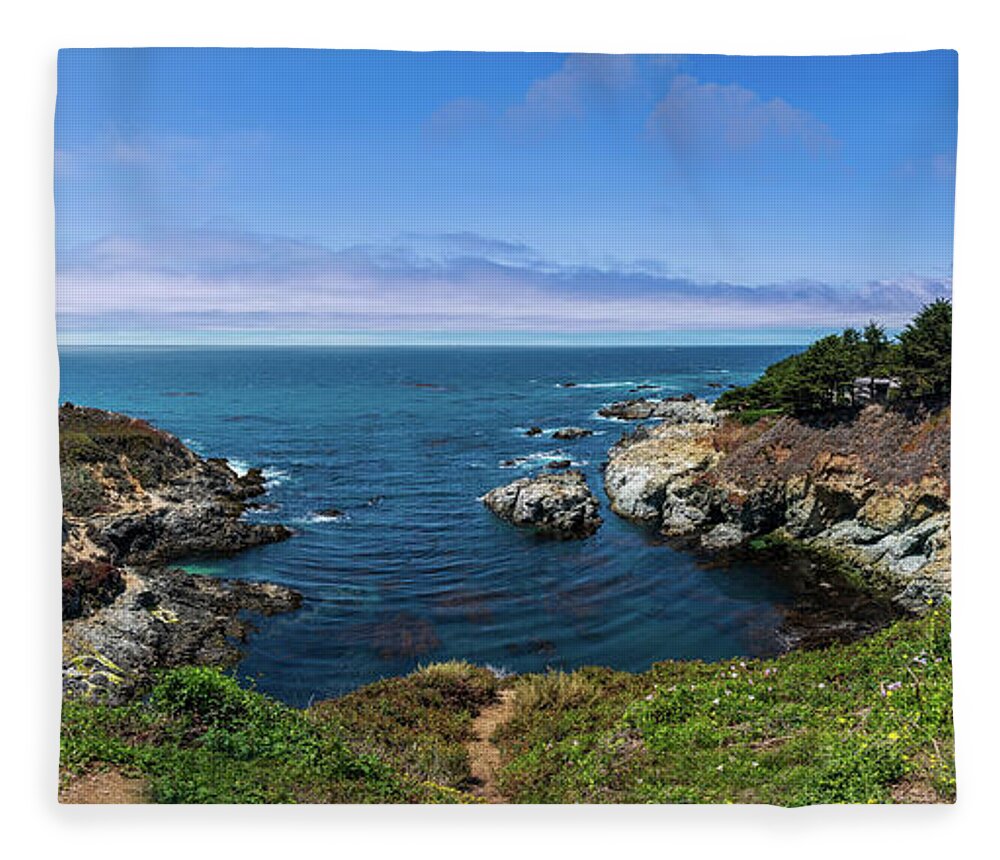 Beach Fleece Blanket featuring the photograph Tranquil Blue Water by David Levin
