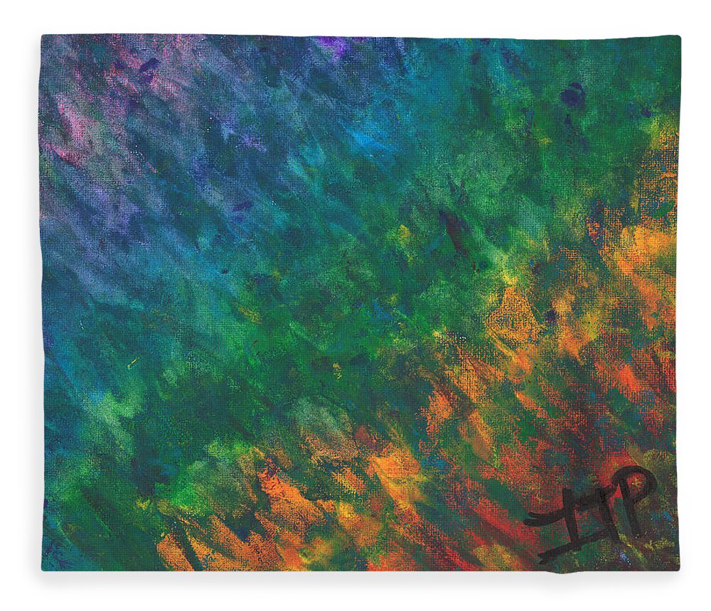 Spirituality Fleece Blanket featuring the painting Transmutation of Energy by Esoteric Gardens KN