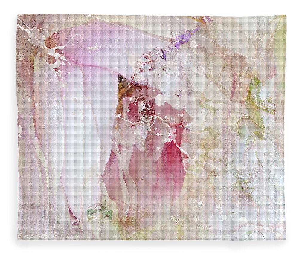Abstract Fleece Blanket featuring the photograph Trapped in Wonderland by Karen Lynch