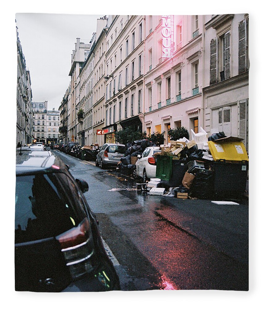 Love Fleece Blanket featuring the photograph Trash love by Barthelemy De Mazenod