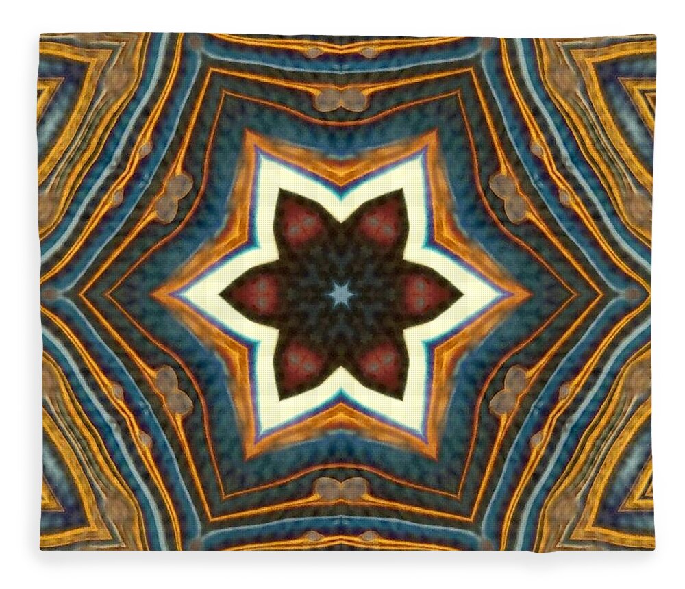 Pouring Fleece Blanket featuring the digital art Travel Through Time - Kaleidoscope by Themayart