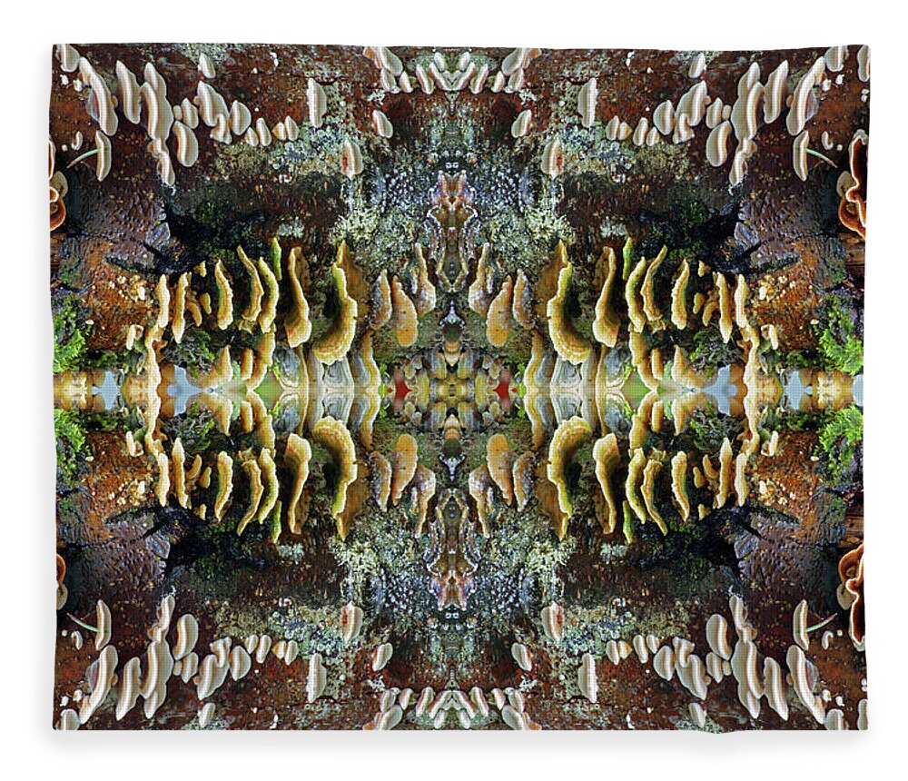 Nature Fleece Blanket featuring the photograph Tree Full of Life Double Mirrored Horizontal 4x6 by Ben Upham III