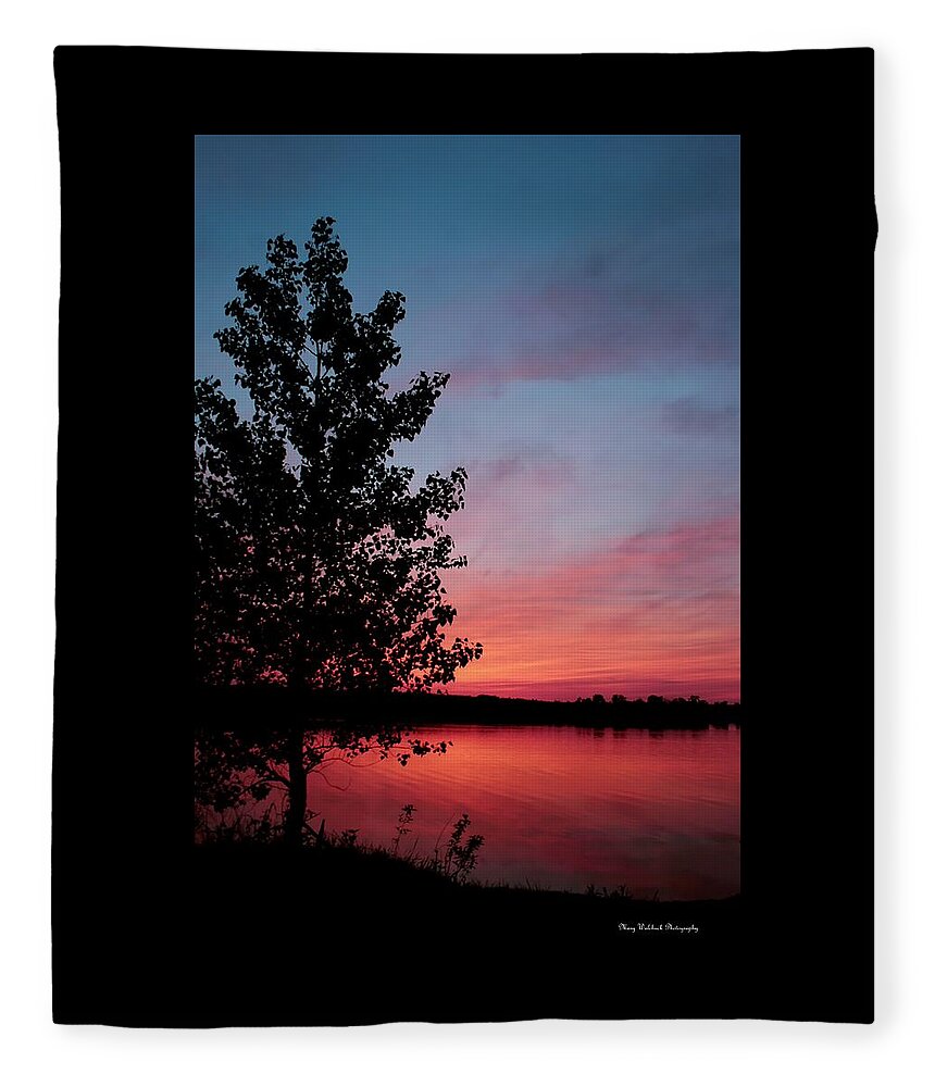 Tree Fleece Blanket featuring the photograph Tree in Sunset by Mary Walchuck