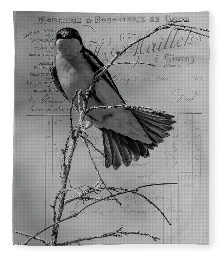 Bird Fleece Blanket featuring the photograph Tree Swallow by Cathy Kovarik