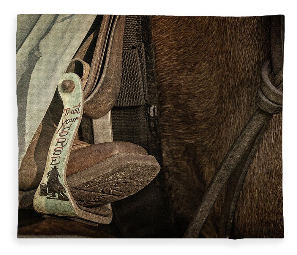 Horse Fleece Blanket featuring the photograph Trust Your Horse by M Kathleen Warren