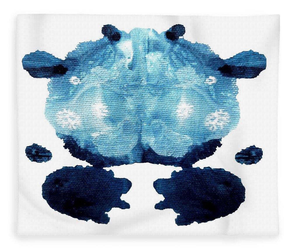 Abstract Fleece Blanket featuring the painting Turquoise Tortoise by Stephenie Zagorski