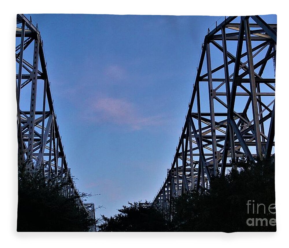 Twin Fleece Blanket featuring the photograph Twin Bridges by Jimmy Clark