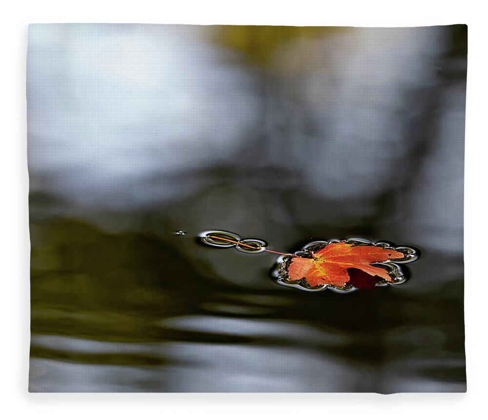 Autumn Fleece Blanket featuring the photograph Twin Lakes Red by Kevin Suttlehan