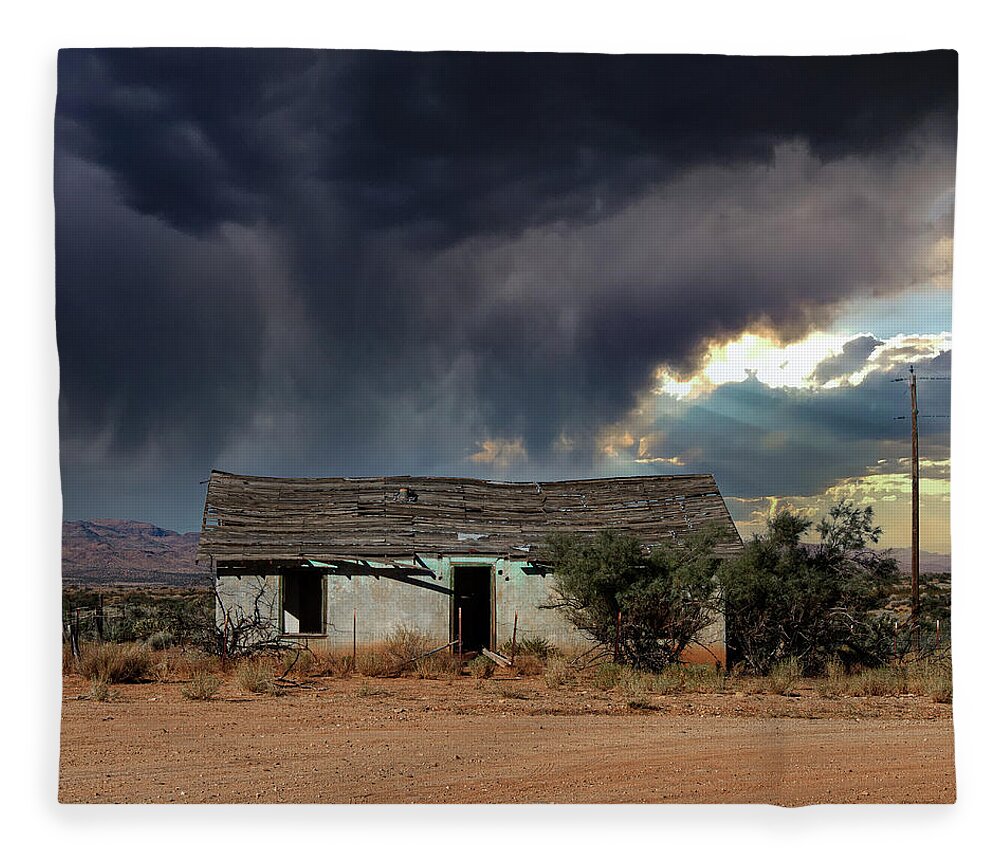 Clouds Fleece Blanket featuring the photograph Under the Stormy Skies by Carmen Kern