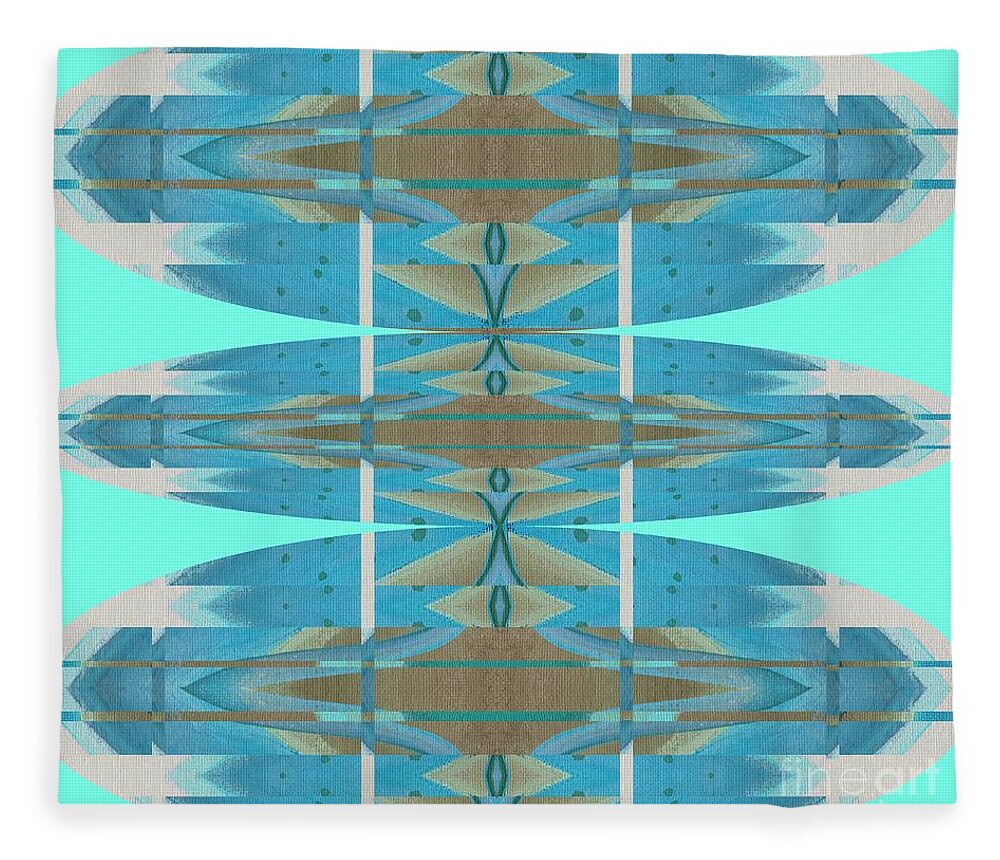 Untitled 10 Inverted By Helena Tiainen Fleece Blanket featuring the painting Untitled 10 Inverted by Helena Tiainen