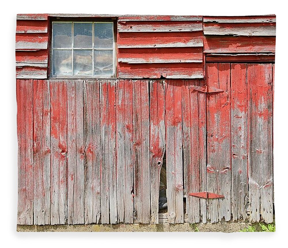 Barn Fleece Blanket featuring the photograph Unwanted Red Barn by David Letts