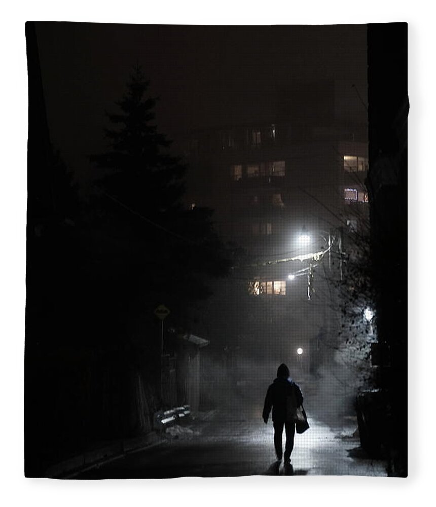 Urban Fleece Blanket featuring the photograph Up The Alley by Kreddible Trout
