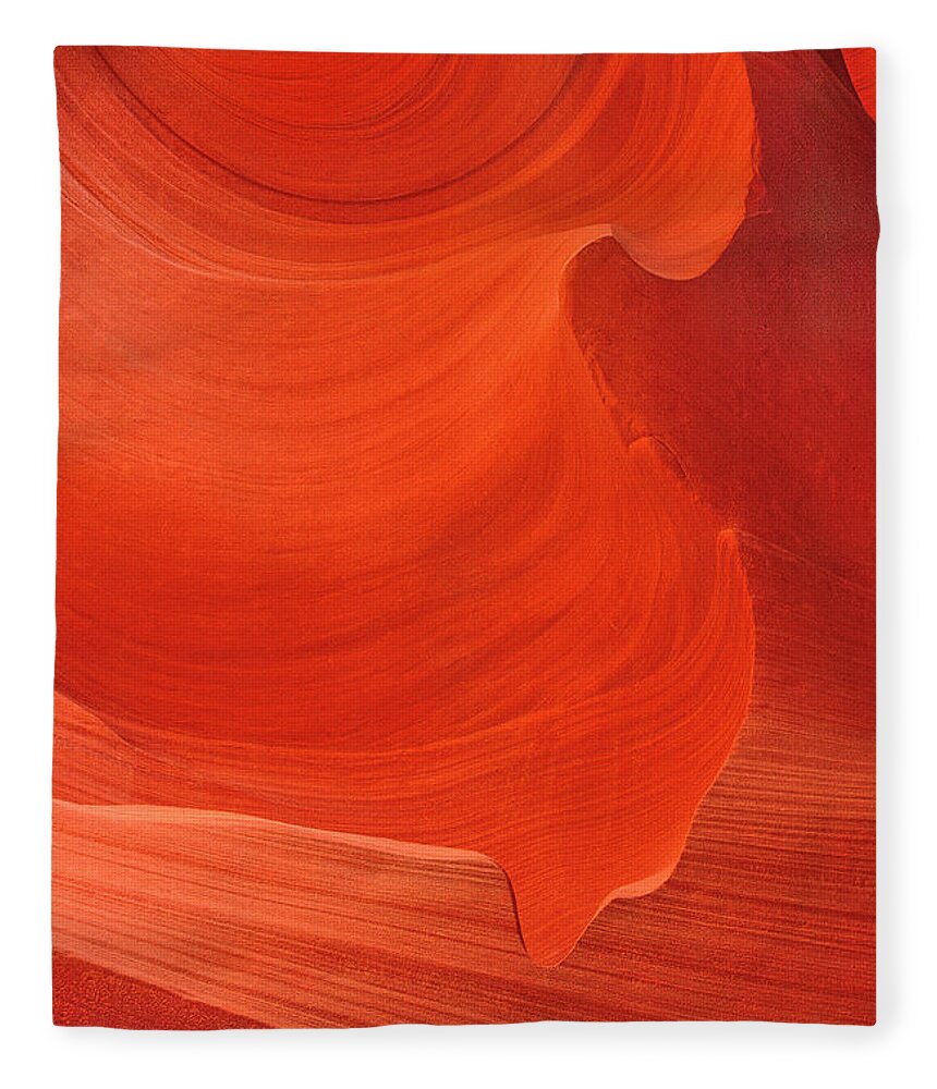 Dave Welling Fleece Blanket featuring the photograph Upper Antelope Slot Canyon Detail by Dave Welling