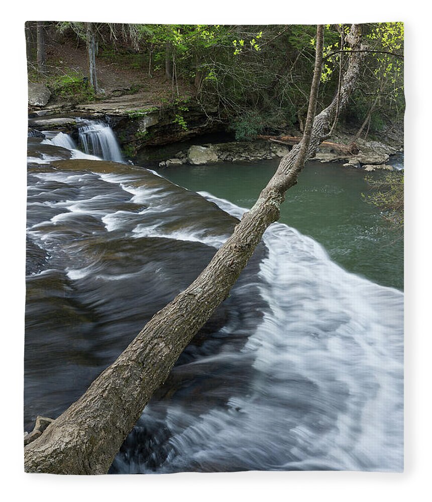 Waterfall Fleece Blanket featuring the photograph Upper Potter's Falls 7 by Phil Perkins