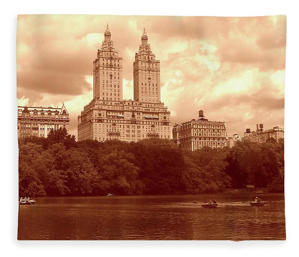 Central Park Print Fleece Blanket featuring the photograph Upper West Side and Central Park, Manhattan by Monique Wegmueller