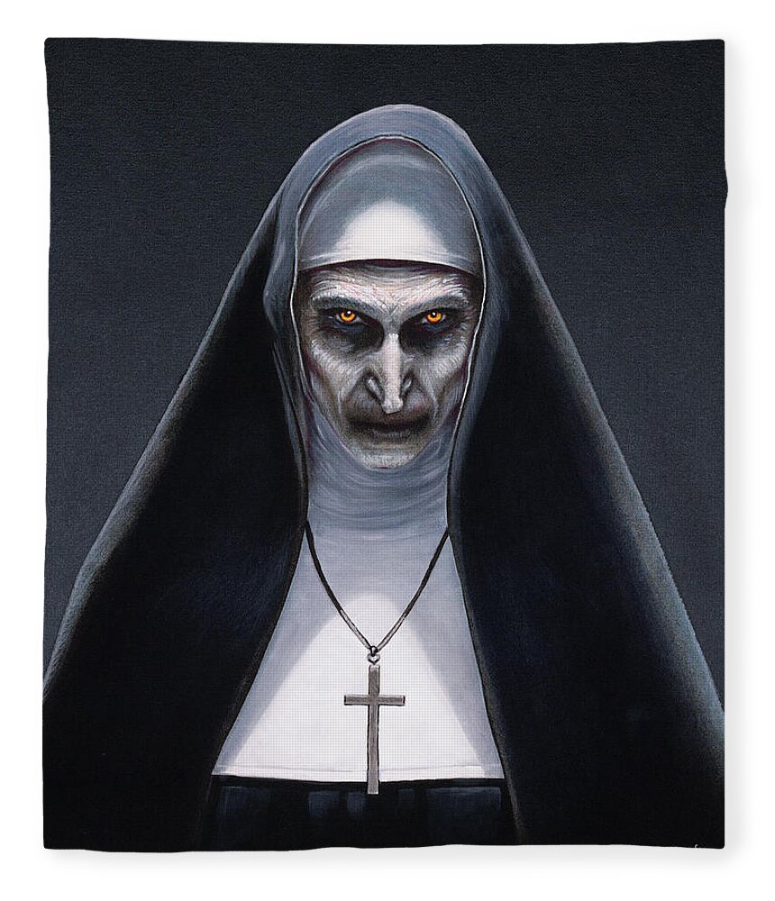 Valak The Demon Nun Fleece Blanket by David Grant - Pixels