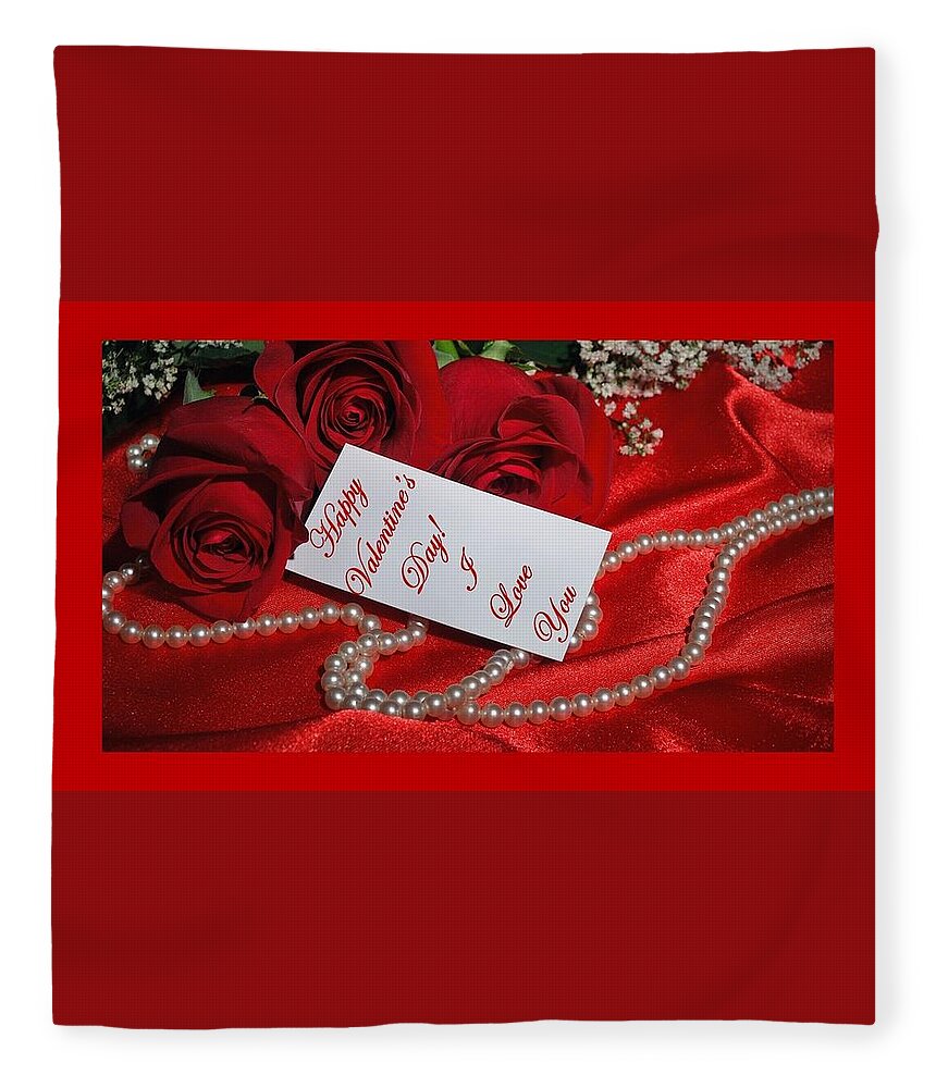 Valentine Fleece Blanket featuring the photograph Valentine's Day Love by Nancy Ayanna Wyatt