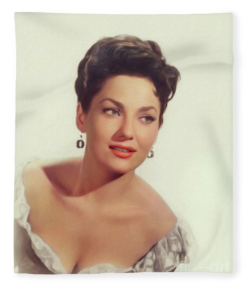 Valerie French, Vintage Actress Fleece Blanket for Sale by John Springfield