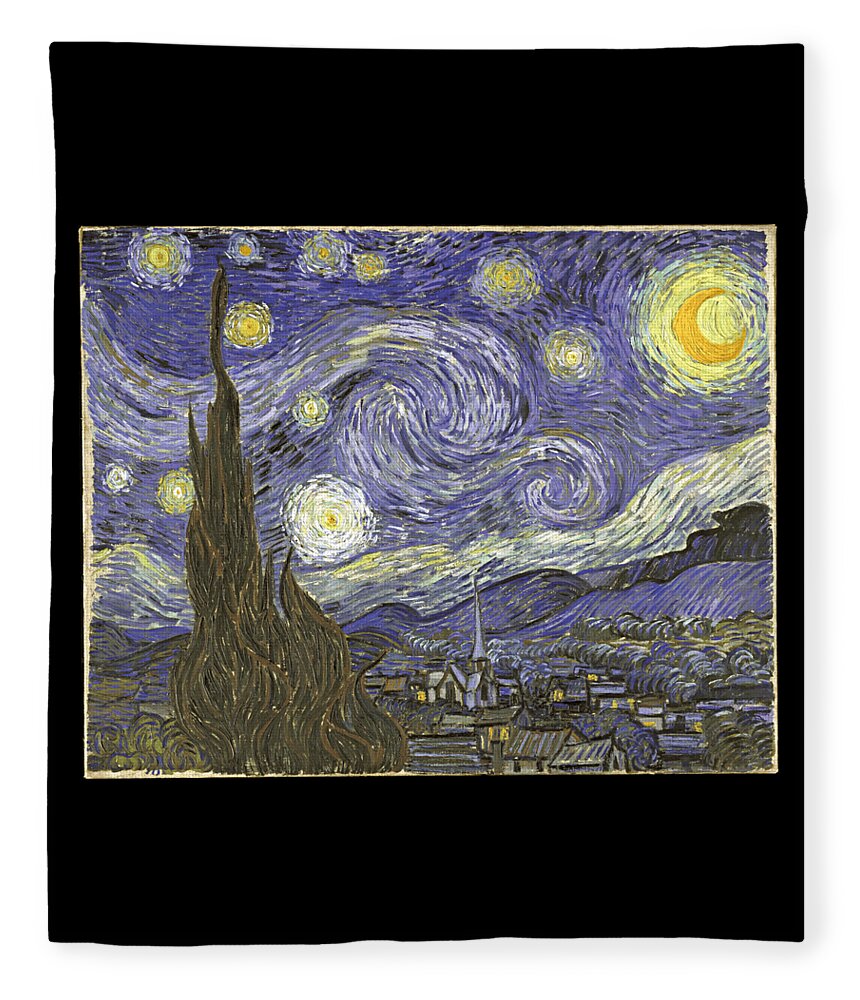 Cool Fleece Blanket featuring the digital art Van Goh Starry Night by Flippin Sweet Gear
