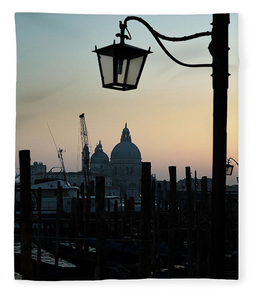 Italy Fleece Blanket featuring the photograph Venice at sunset by Andy Myatt