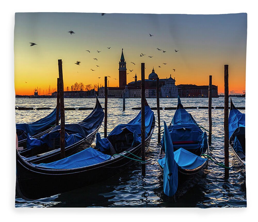 Italy Fleece Blanket featuring the photograph Venice by Evgeni Dinev