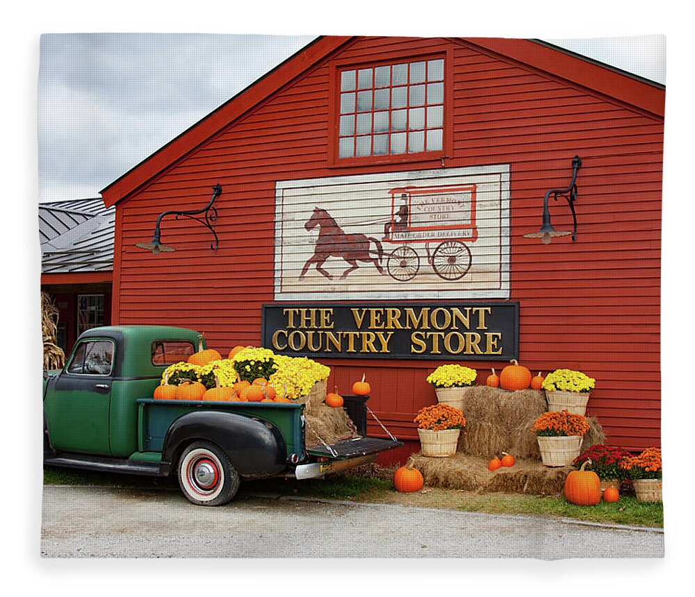 Vermont Country Store Fleece Blanket featuring the photograph Vermont Country Store by Jeff Folger